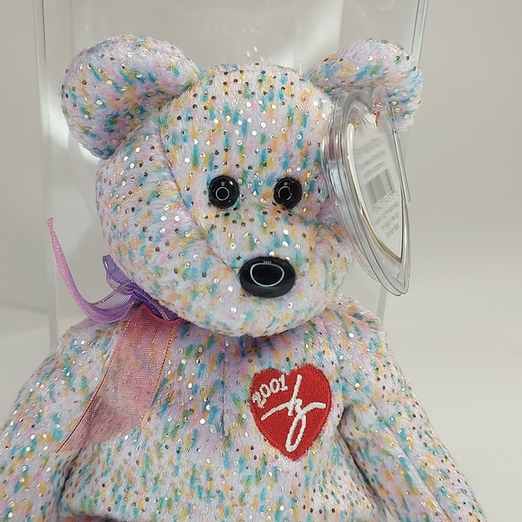 Vintage TY 2001 Signature Beanie Baby Bear with Case - Picture 2 of 7